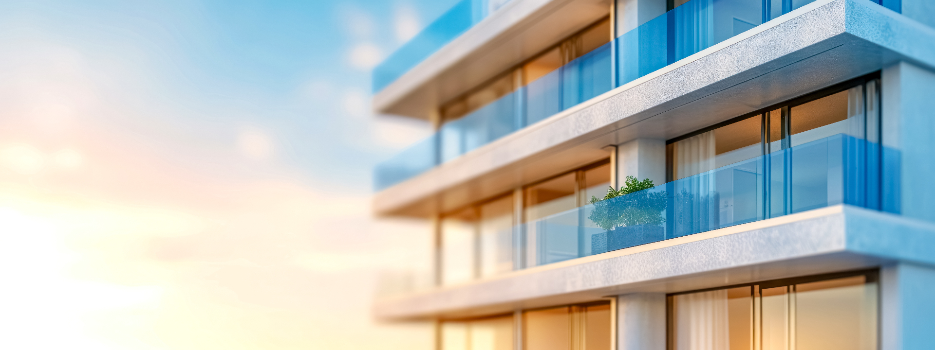 Modern multifamily property exterior protected against water loss